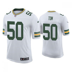 Men's Green Bay Packers #50 Zach Tom White Stitched Football Jersey 