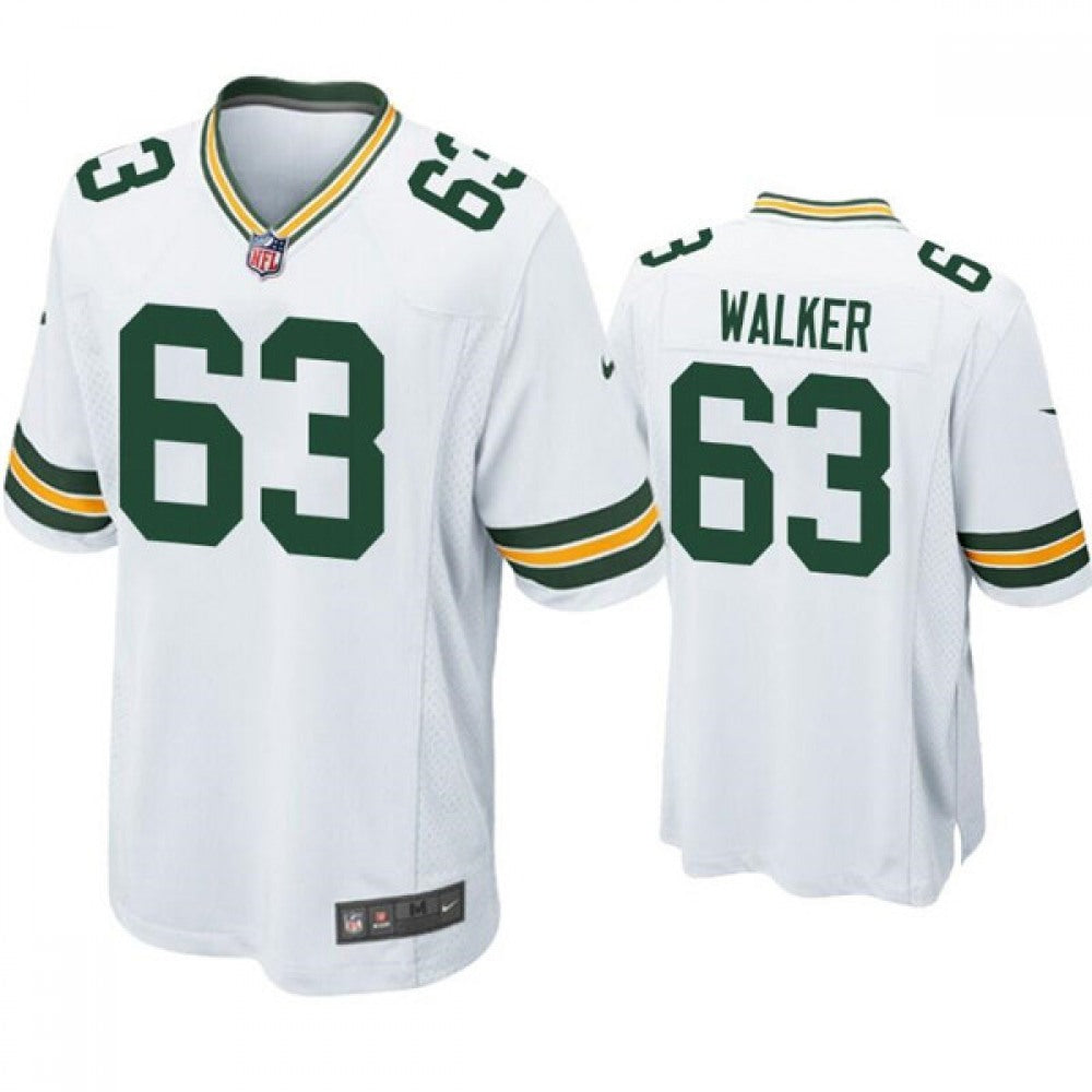 Men's Green Bay Packers #63 Rasheed Walker White Stitched Football Jersey 