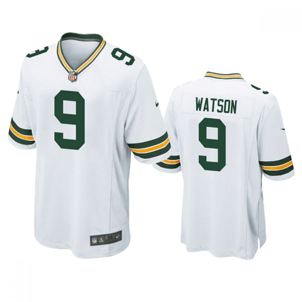 Men's Green Bay Packers #9 Christian Watson White Stitched Football Jersey 