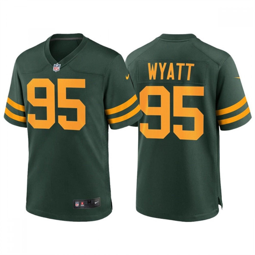 Men's Green Bay Packers #95 Devonte Wyatt Green Stitched Football Jersey 