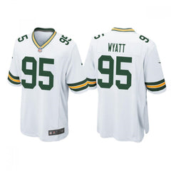 Men's Green Bay Packers #95 Devonte Wyatt White Stitched Football Jersey 