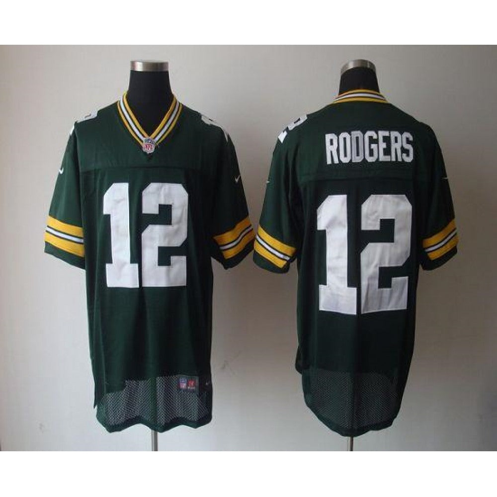 Packers #12 Aaron Rodgers Green Team Color Men's Stitched NFL Elite Jersey 