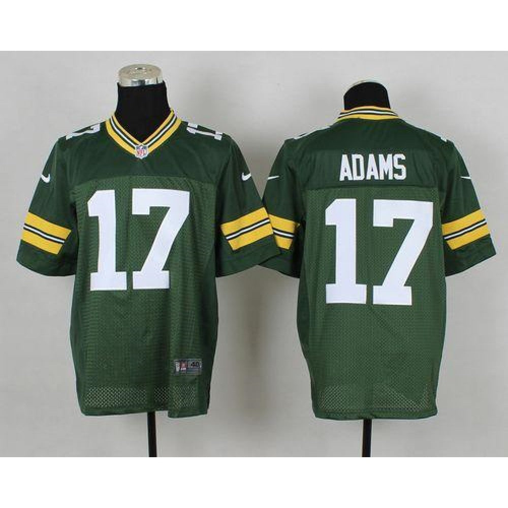 Packers #17 Davante Adams Green Team Color Men's Stitched NFL Elite Jersey 