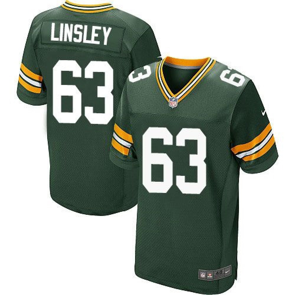 Packers #63 Corey Linsley Green Team Color Men's Stitched NFL Elite Jersey 