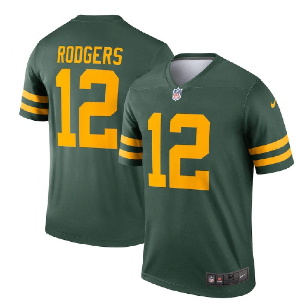 Men's Green Bay Packers #12 Aaron Rodgers 2021 Green Legend Stitched Football Jersey 