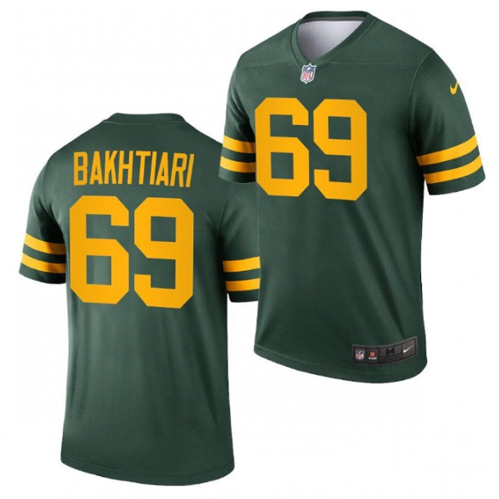 Men's Green Bay Packers #69 David Bakhtiari 2021 Green Legend Stitched Football Jersey 