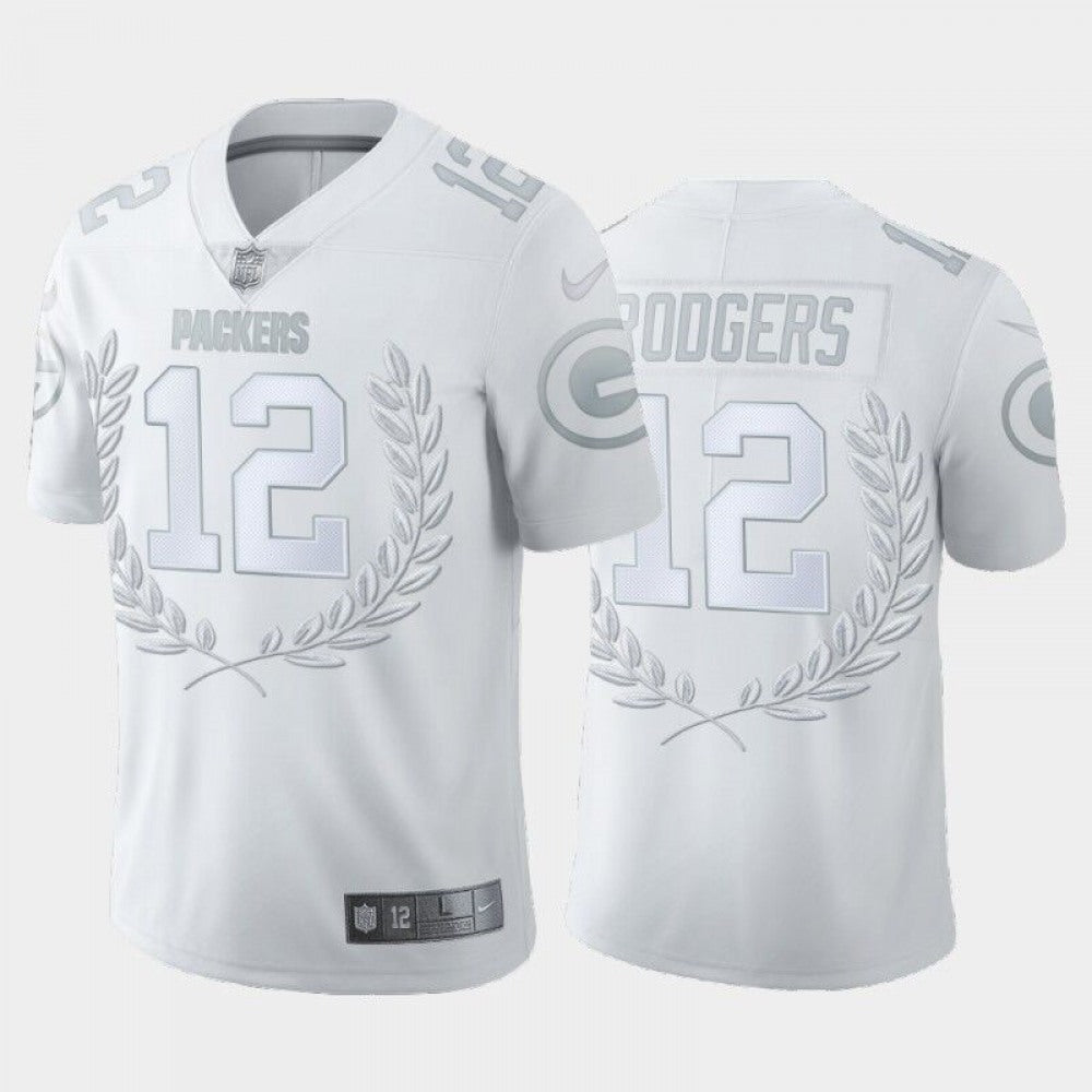 Men's Green Bay Packers #12 Aaron Rodgers White Special Edition Limited Stitched Jersey 