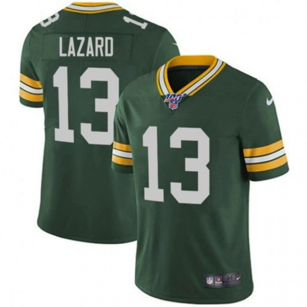 Men's Green Bay Packers #13 Allen Lazard Green 100th Season Vapor Untouchable Limited Stitched NFL Jersey 