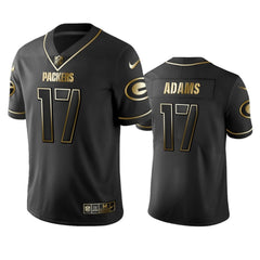 Men's Green Bay Packers #17 Davante Adams Black 2019 Golden Edition Limited Stitched NFL Jersey 