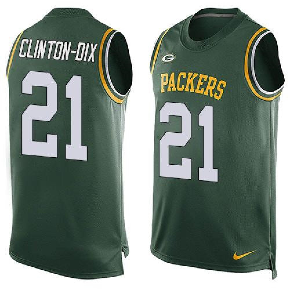 Packers #21 Ha Ha Clinton-Dix Green Team Color Men's Stitched NFL Limited Tank Top Jersey 