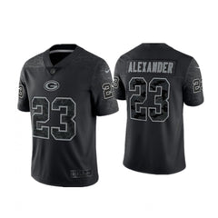 Men's Green Bay Packers #23 Jaire Alexander Black Reflective Limited Stitched Football Jersey 