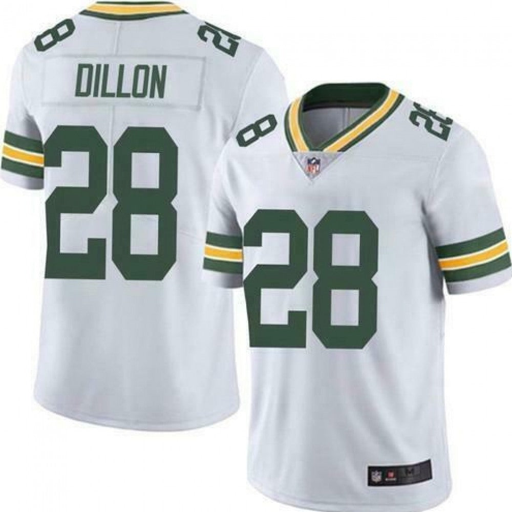 Men's Green Bay Packers #28 A.J. Dillon White Vapor Untouchable Limited Stitched Jersey 