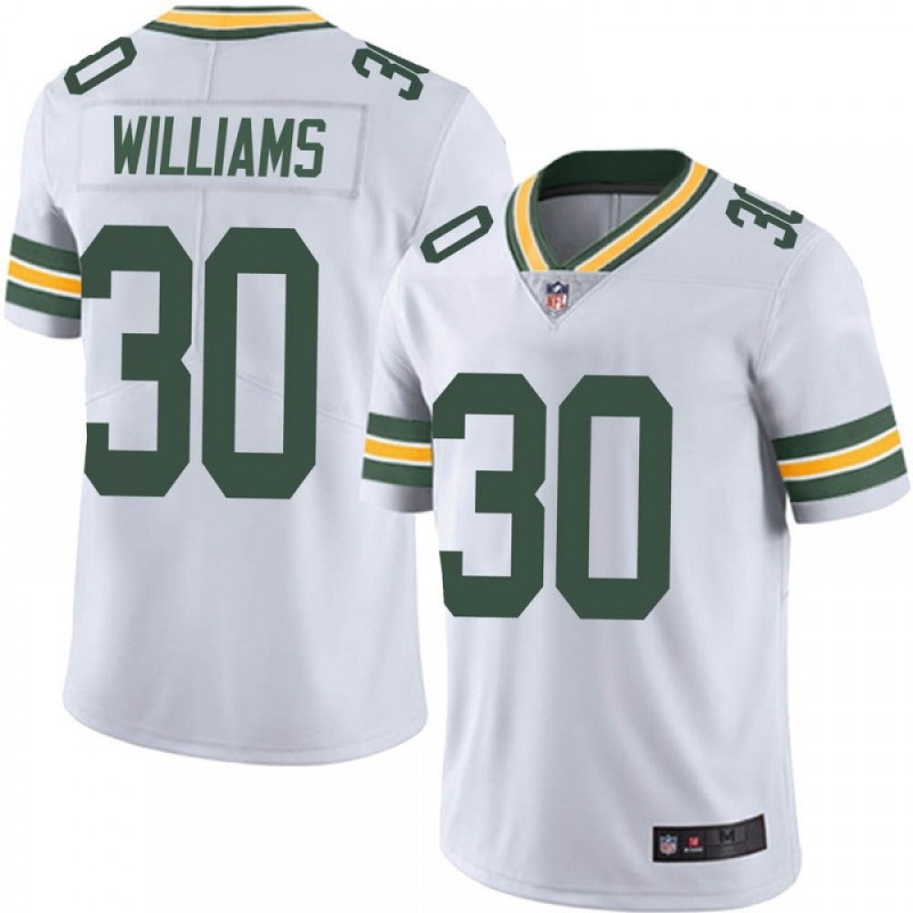 Men's Green Bay Packers #30 Jamaal Williams White Vapor Untouchable Limited Stitched Jersey 