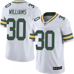 Men's Green Bay Packers #30 Jamaal Williams White Vapor Untouchable Limited Stitched Jersey 