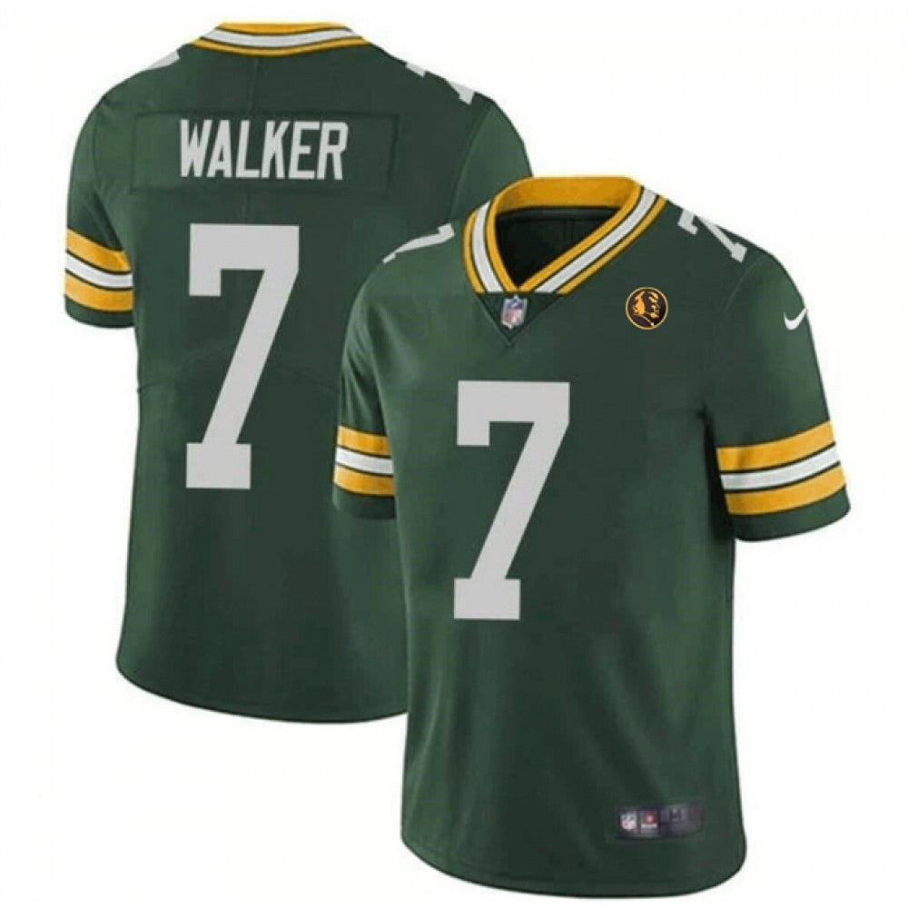 Men's Green Bay Packers #7 Quay Walker Green Vapor Limited Throwback Stitched Football Jersey 