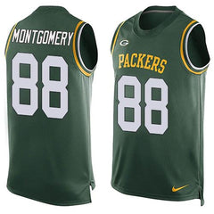 Packers #88 Ty Montgomery Green Team Color Men's Stitched NFL Limited Tank Top Jersey 