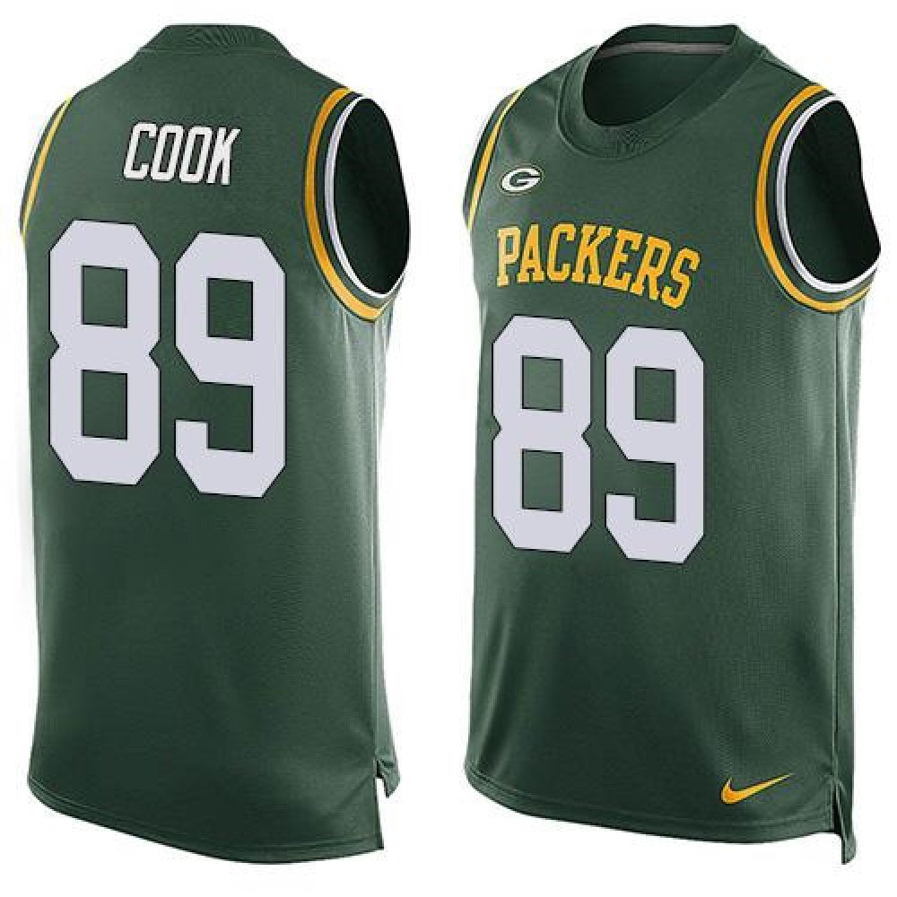 Packers #89 Jared Cook Green Team Color Men's Stitched NFL Limited Tank Top Jersey 