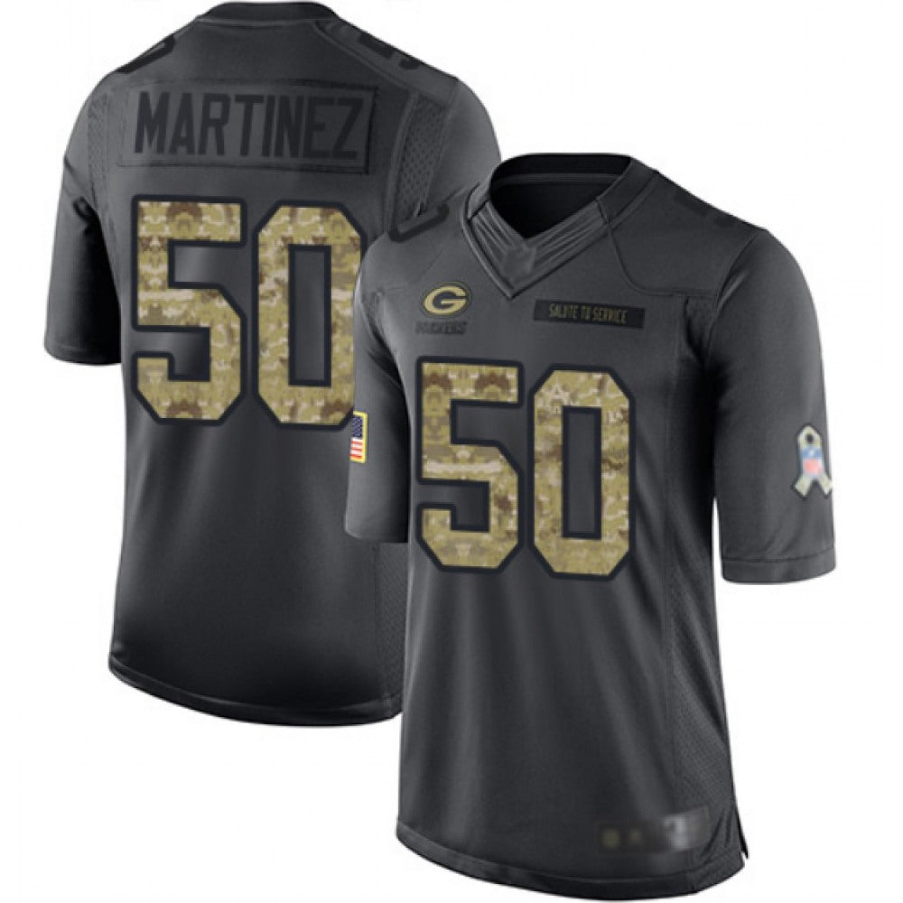 Men's Green Bay Packers #50 Blake Martinez Black Salute To Service Limited Stitched NFL Jersey 