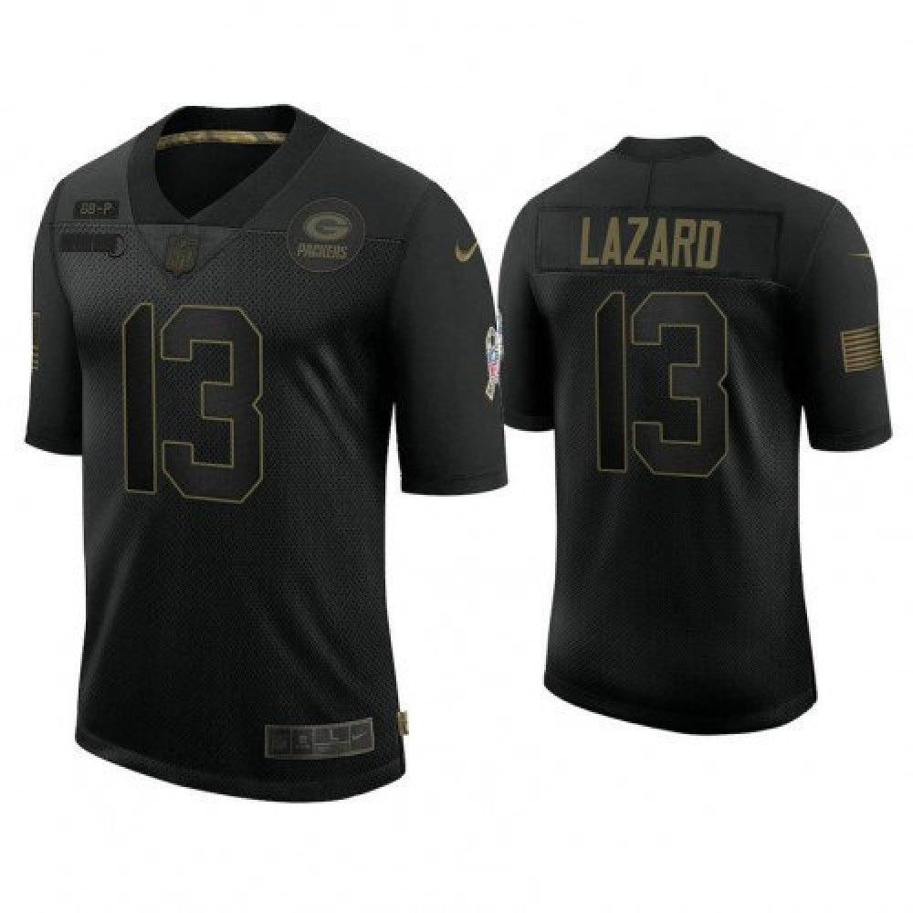 Men's Green Bay Packers #13 Allen Lazard Black Salute to Service Limited Stitched Jersey 