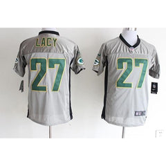 Packers #27 Eddie Lacy Grey Shadow Men's Stitched NFL Elite Jersey 