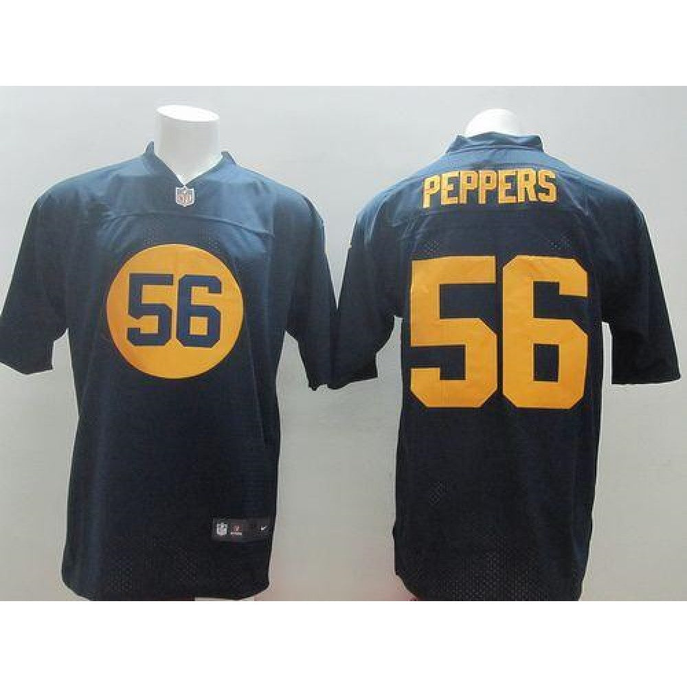 Packers #56 Julius Peppers Navy Blue Alternate Men's Stitched NFL Elite Jersey 