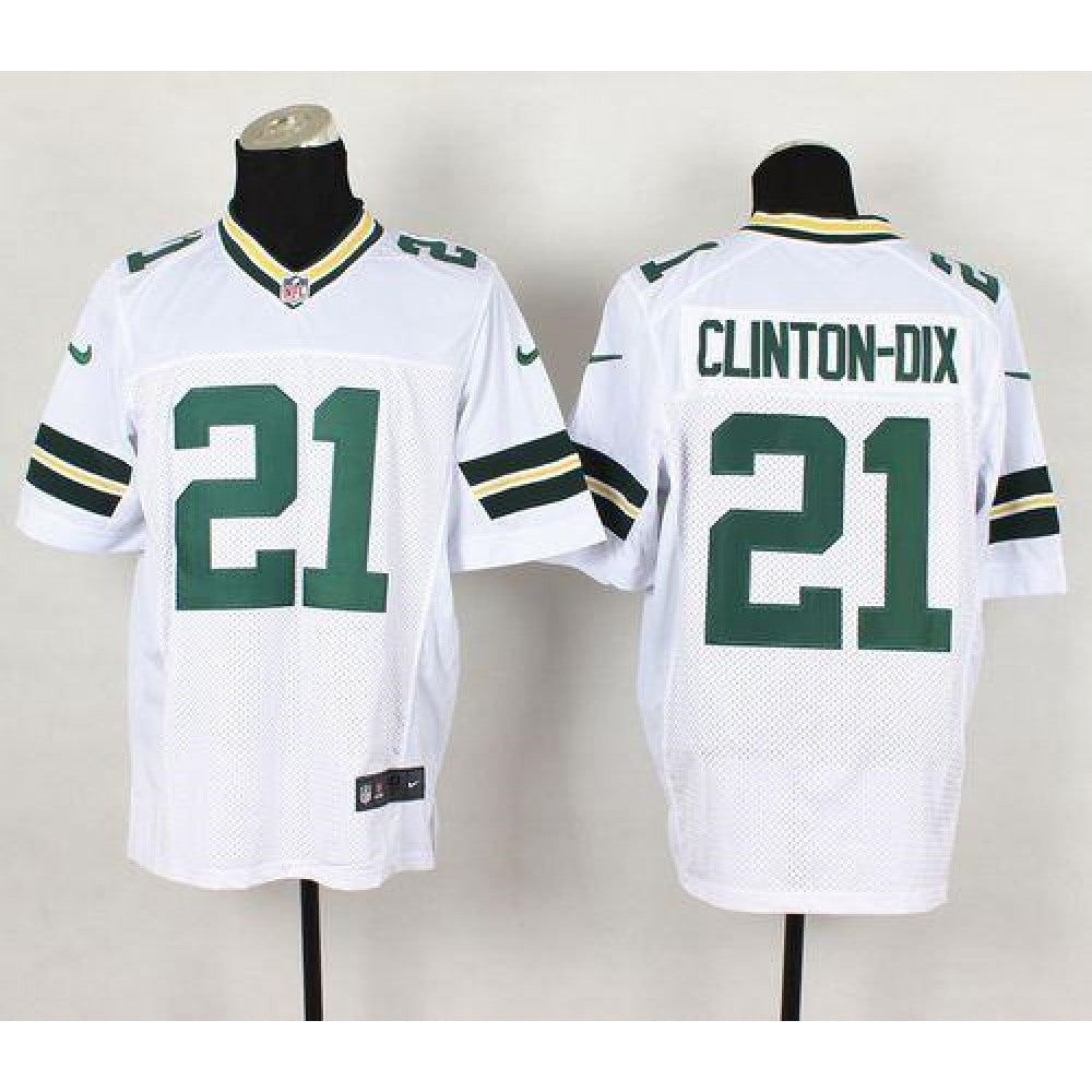 Packers #21 Ha Ha Clinton-Dix White Men's Stitched NFL Elite Jersey 