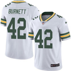 Packers #42 Morgan Burnett White Men's Stitched NFL Limited Rush Jersey 