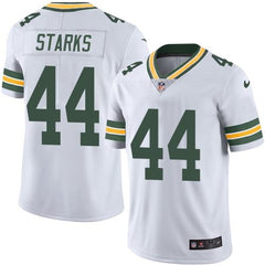 Packers #44 James Starks White Men's Stitched NFL Limited Rush Jersey 
