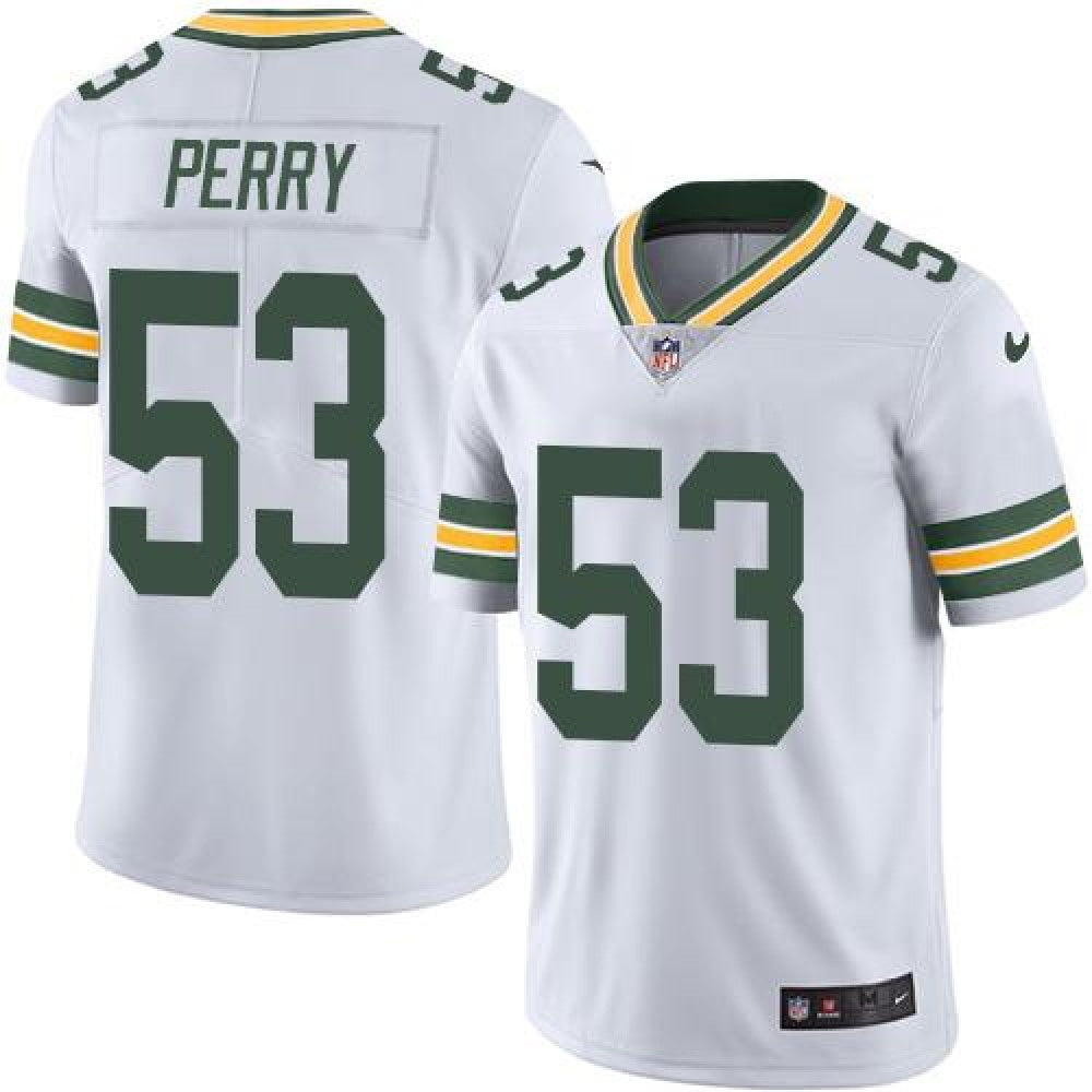 Packers #53 Nick Perry White Men's Stitched NFL Limited Rush Jersey 
