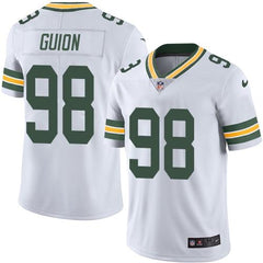 Packers #98 Letroy Guion White Men's Stitched NFL Limited Rush Jersey 