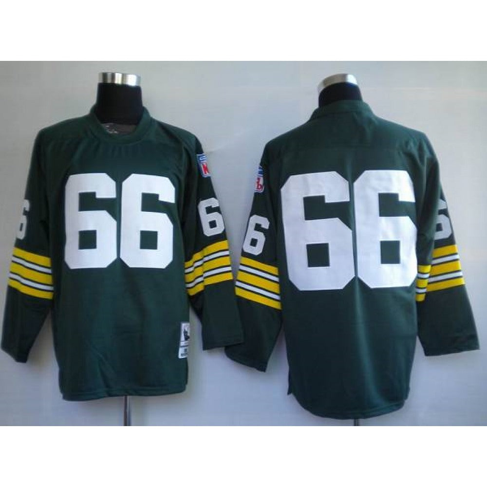 Mitchell & Ness Packers #66 Ray Nitschke Green Stitched Throwback NFL Jersey 