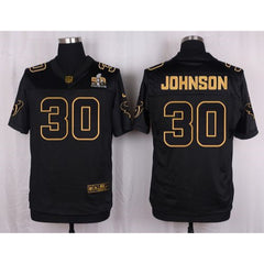 Texans #30 Kevin Johnson Black Men's Stitched NFL Elite Pro Line Gold Collection Jersey 