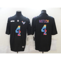 Men's Houston Texans #4 Deshaun Watson 2020 Black Crucial Catch Limited Stitched Jersey 