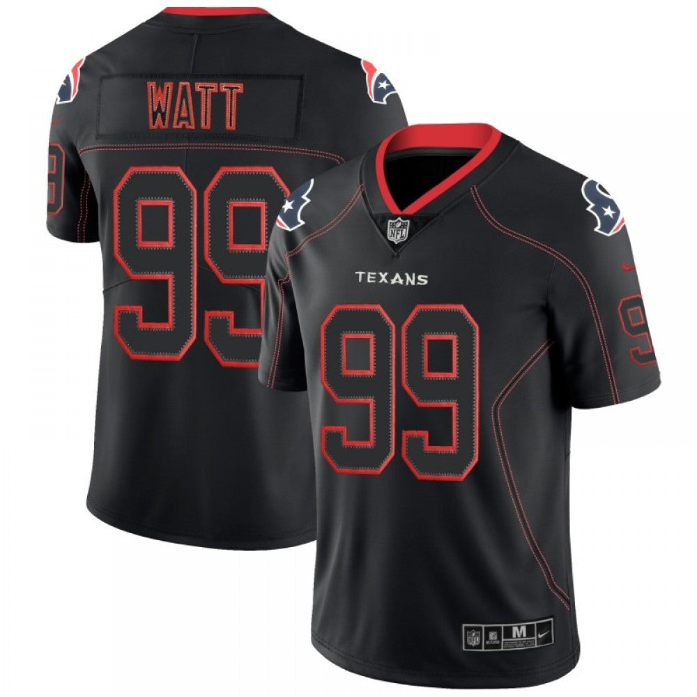 Men's Houston Texans #99 J.J. Watt Black 2018 Lights Out Color Rush Limited NFL Jersey 