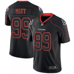 Men's Houston Texans #99 J.J. Watt Black 2018 Lights Out Color Rush Limited NFL Jersey 