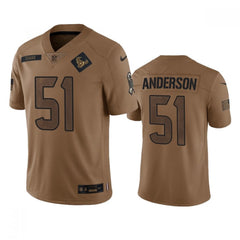 Men's Houston Texans #51 Will Anderson Jr. 2023 Brown Salute To Service Limited Stitched Jersey 