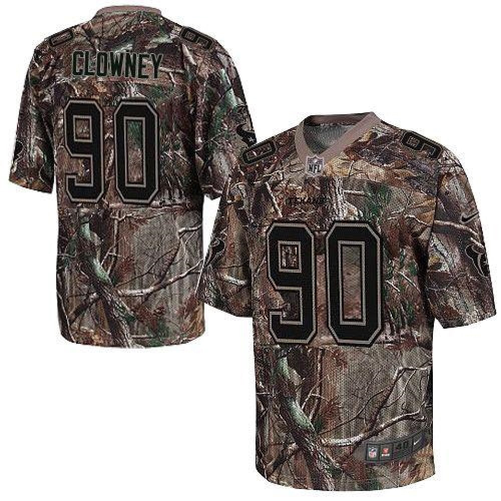 Texans #90 Jadeveon Clowney Camo Men's Stitched NFL Realtree Elite Jersey 