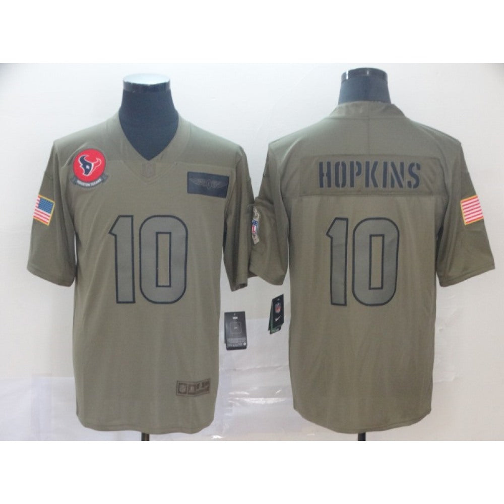 Men's Houston Texans #10 DeAndre Hopkins 2019 Camo Salute To Service Stitched NFL Jersey 