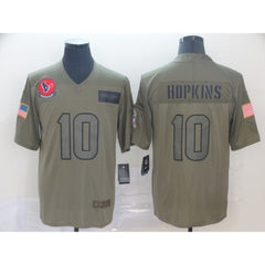 Men's Houston Texans #10 DeAndre Hopkins 2019 Camo Salute To Service Stitched NFL Jersey 