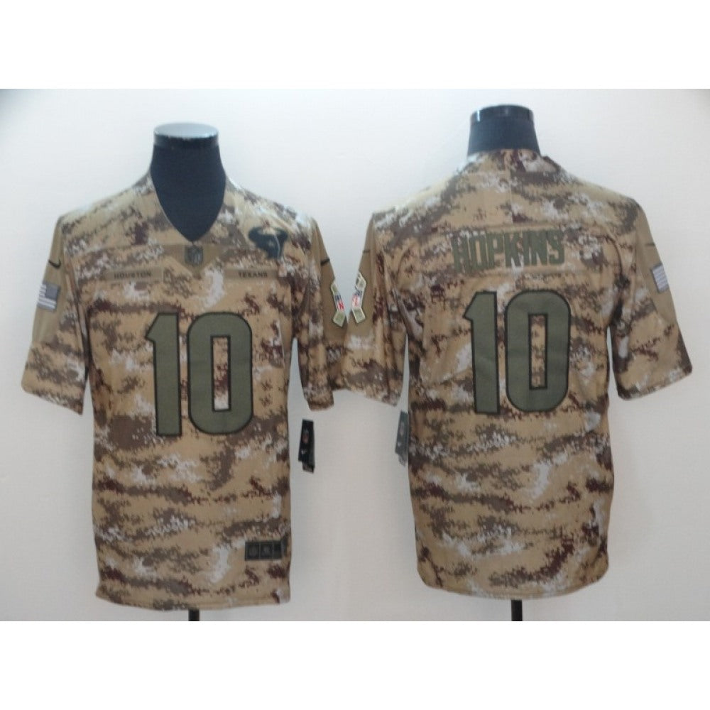 Men's Houston Texans #10 DeAndre Hopkins 2018 Camo Salute to Service Limited Stitched NFL Jersey 