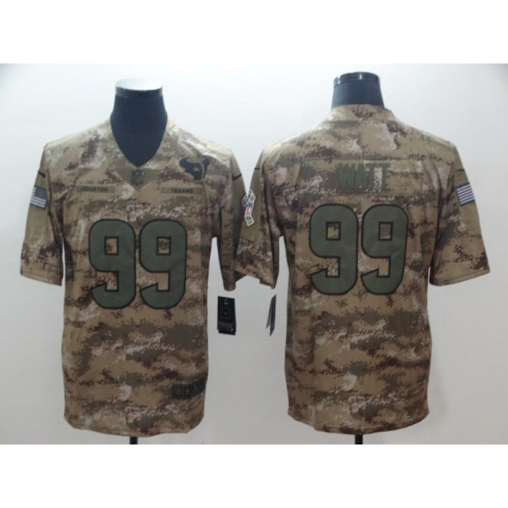 Men's Houston Texans #99 J.J. Watt 2018 Camo Salute to Service Limited Stitched NFL Jersey 