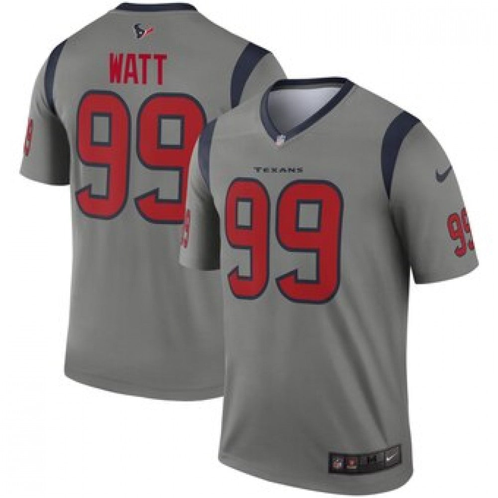 Men's Houston Texans #99 J.J. Watt Gray Inverted Legend Jersey 
