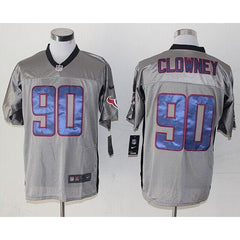 Texans #90 Jadeveon Clowney Grey Shadow Men's Stitched NFL Elite Jersey 