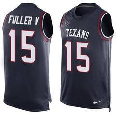 Texans #15 Will Fuller V Navy Blue Team Color Men's Stitched NFL Limited Tank Top Jersey 