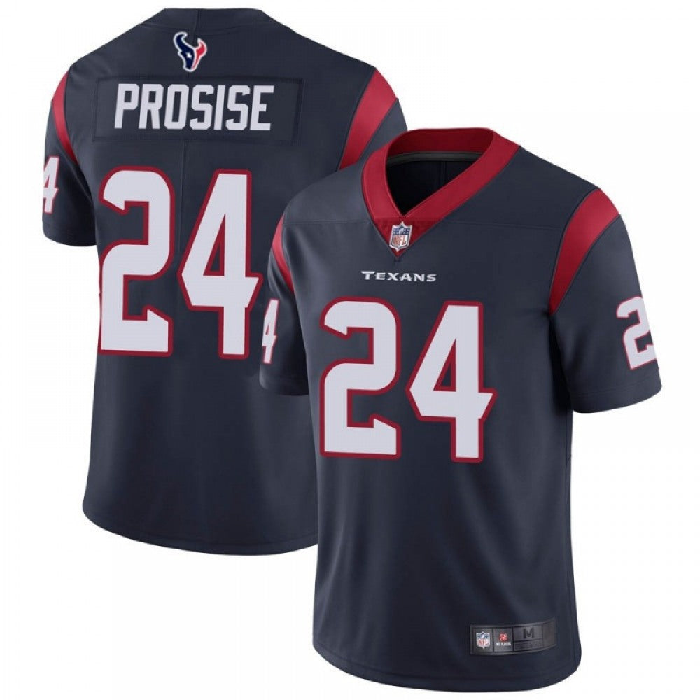 Men's Houston Texans #24 C.J. Prosise New Navy Vapor Untouchable Limited Stitched Jersey 