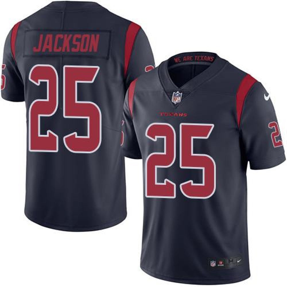 Texans #25 Kareem Jackson Navy Blue Men's Stitched NFL Limited Rush Jersey 
