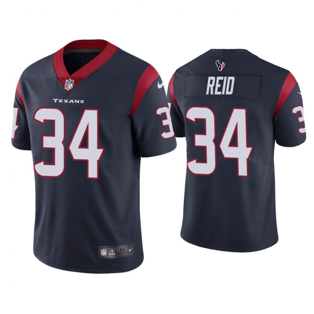 Men's Houston Texans #34 John Reid Navy Vapor Untouchable Limited Stitched Jersey 