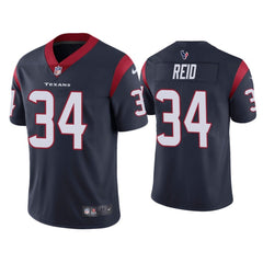 Men's Houston Texans #34 John Reid Navy Vapor Untouchable Limited Stitched Jersey 
