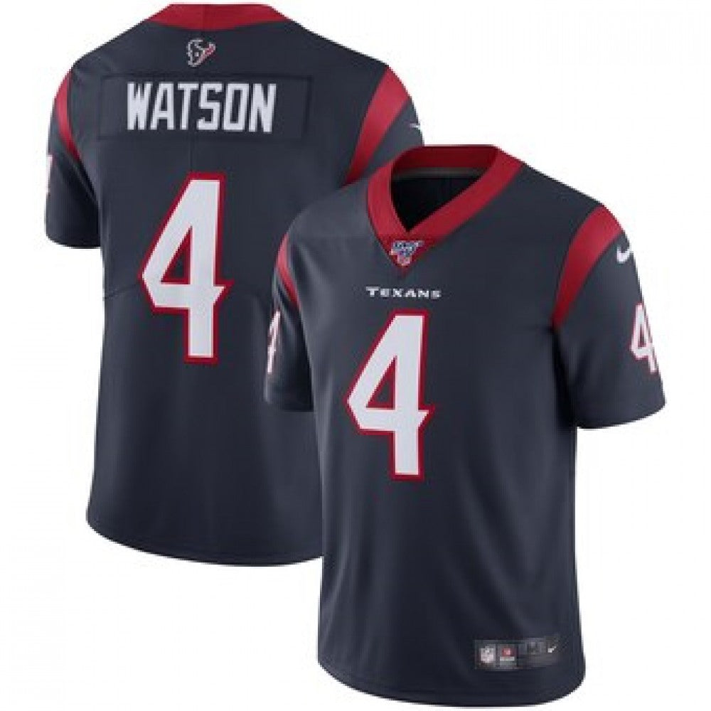 Men's Houston Texans #4 Deshaun Watson Navy 2019 100th Season Vapor Untouchable Limited Stitched NFL Jersey 