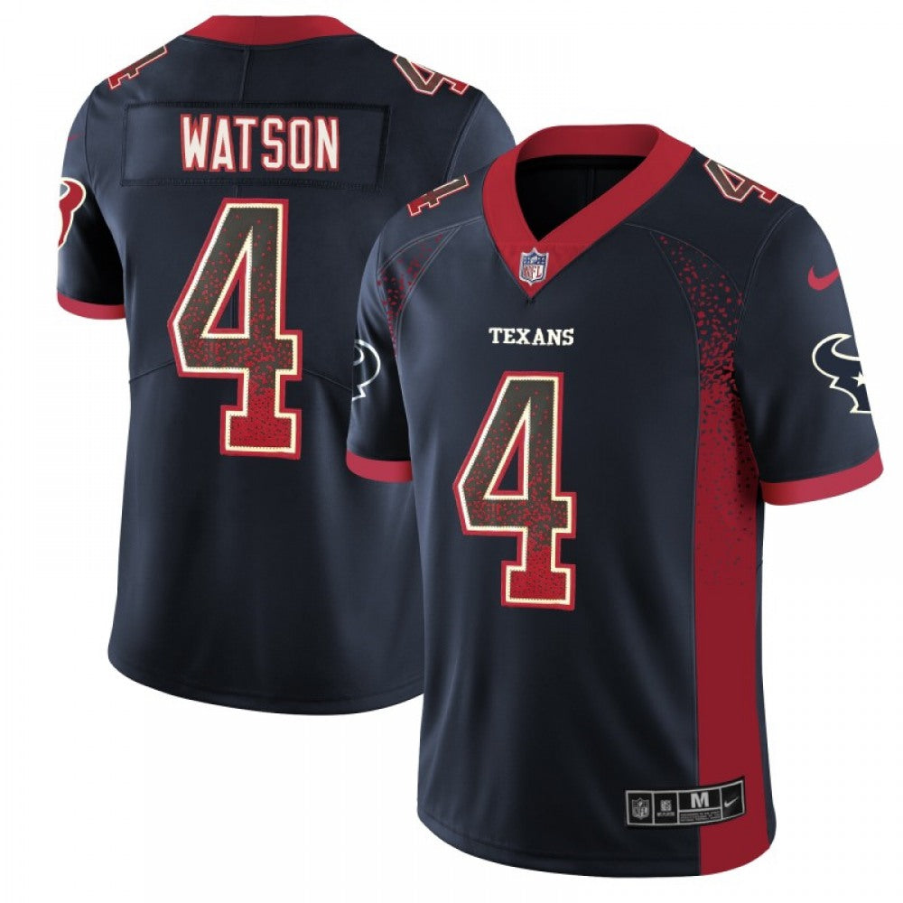 Men's Houston Texans #4 Deshaun Watson Navy 2018 Drift Fashion Color Rush Limited Stitched NFL Jersey 